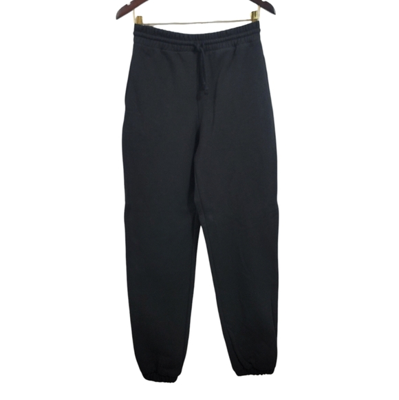 NEW Forever 21 Black Sweatshirt Crop Top & High Rise Sweatpants 2 PC Set Medium - Picture 4 of 16